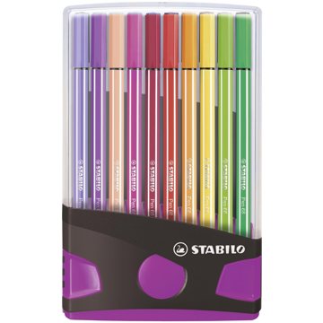 

STABILO Pen 68 ColorParade pouzdro antracit/růžová 20 barev