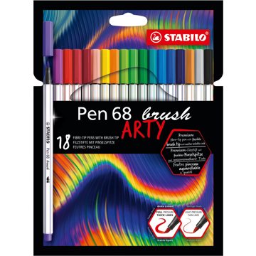 STABILO Pen 68 brush pouzdro "ARTY" 18 barev