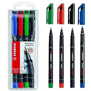 

STABILO OHPen universal permanent S, pouzdro 4 barvy