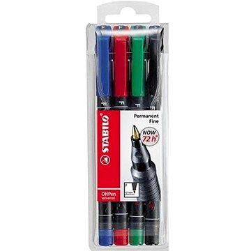 

STABILO OHPen universal permanent F, pouzdro 4 barvy