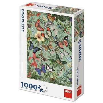Dino motýlí louka 1000 puzzle - Puzzle