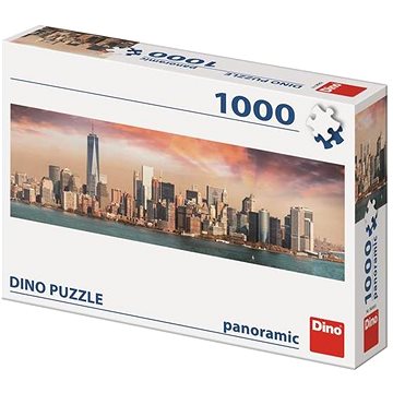 Dino manhattan za soumraku 1000 panoramic puzzle  - Puzzle