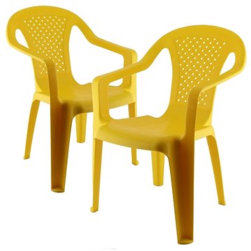 IPAE - sada 2 židličky žluté - Dětská židlička