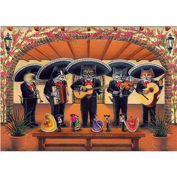 

Puzzle Kočičí flamenco skupina 500 dílků