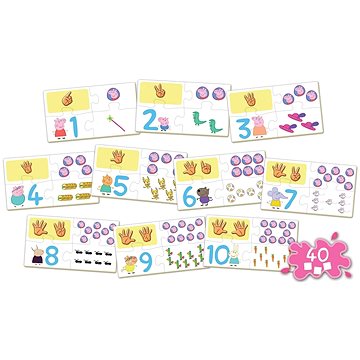 

Puzzle Prasátko Peppa: Počítání 10x4 dílků