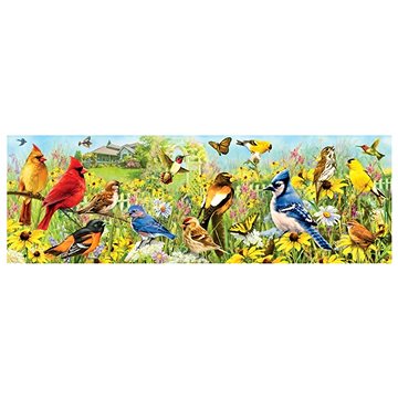

Panoramatické puzzle Zahradní ptáci 1000 dílků