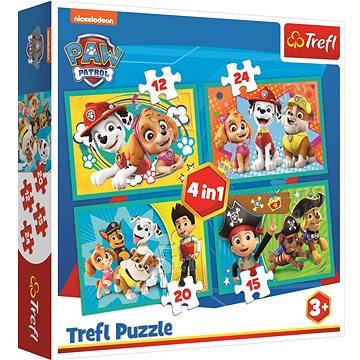 

Puzzle Tlapková patrola: Šťastný tým 4v1 (12,15,20,24 dílků)