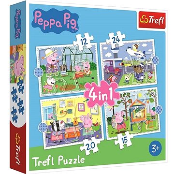 

Puzzle Prasátko Peppa: Vzpomínky na prázdniny 4v1 (12,15,20,24 dílků)