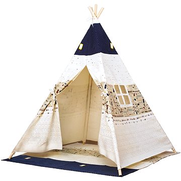 

Bino Stan TeePee, béžovo-modrý
