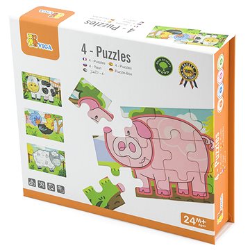 

Dřevěné puzzle - farma