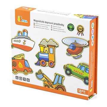 Dřevěné magnety 20 ks - dopravní prostředky - Dřevěná hračka