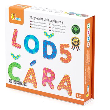 

Dřevěná magnetická písmenka a číslice