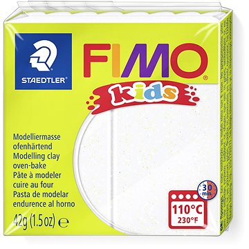 

FIMO kids 8030 42g bílá se třpytkami