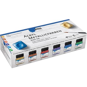 

KREUL Sada akrylových barev metalické 6 x 20 ml