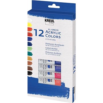 

KREUL El Greco Sada akrylových barev, 12 barev, 12 ml v tubě