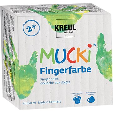 

KREUL Mucki Sada prstových barev, 4 barvy