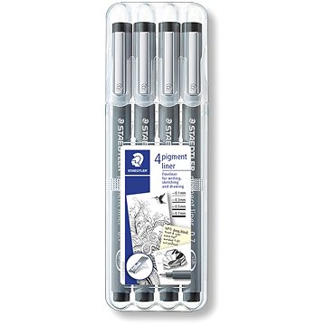 STAEDTLER Pigment Liner černý, 4 velikosti hrotu