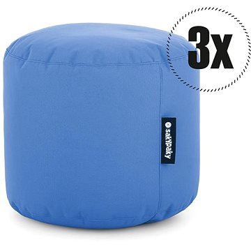 SakyPaky 3x taburet azurový