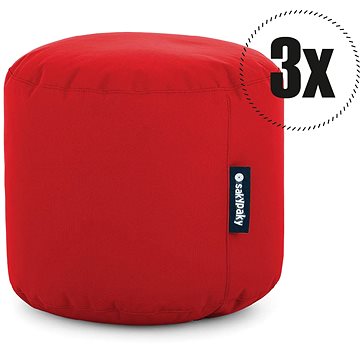 SakyPaky 3x taburet červený