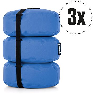 SakyPaky Sedací vaky - 3x Triburet azurový