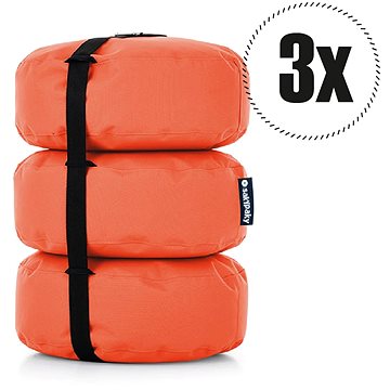 SakyPaky Sedací vaky - 3x Triburet oranžový