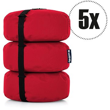 SakyPaky Sedací vaky - 5x Triburet červený