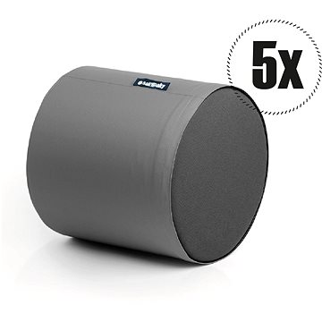 

SakyPaky Sedací vaky - 5x Taburet PUR šedý ocelový