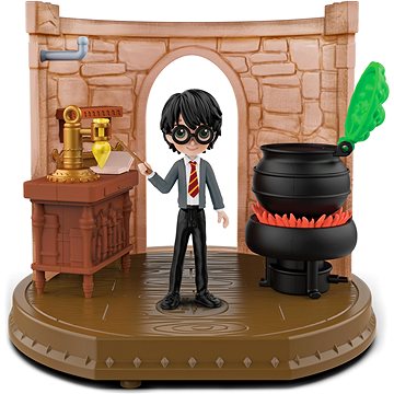 Harry Potter Učebna míchání lektvarů s figurkou Harryho - Set figurek a příslušenství
