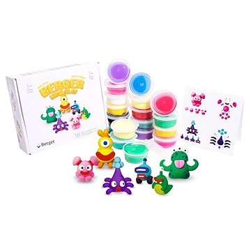 Berger Modelovací hmota Monsters 18 ks kelímků