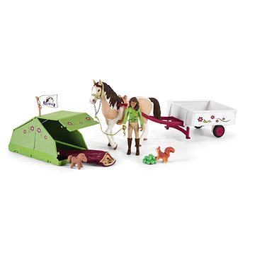 

Schleich Sarah s koníkem a zvířátky kempují 42533