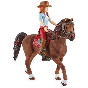 

Schleich Zrzka Hannah s pohyblivými klouby na koni 42539