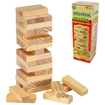 Hra Dřevěná věž, 25 cm - Dřevěná hračka