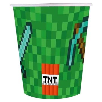 

Papirové kelímky minecraft party - 250 ml - 6ks