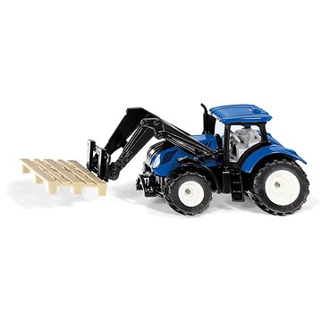 

Siku Blister - traktor New Holland s paletovými vidlemi a paletou