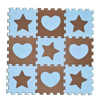 

Sun Ta Toys Pěnové puzzle Hvězdy a srdce modré S4 (30x30)