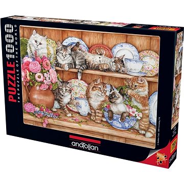 

Anatolian Puzzle Koťata v polici 1000 dílků