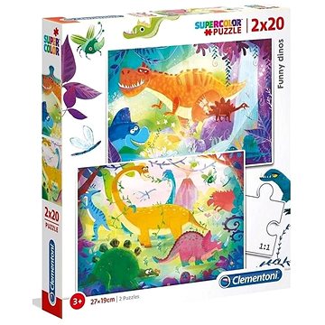 

Clementoni Puzzle Legrační dinosauři 2x20 dílků