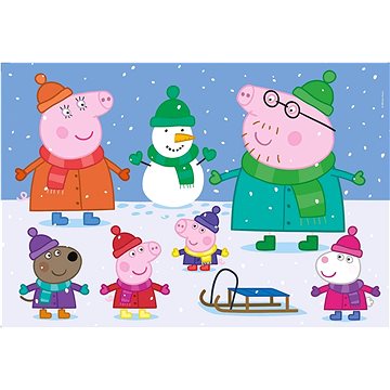 

Clementoni Puzzle Prasátko Peppa: Zima MAXI 104 dílků