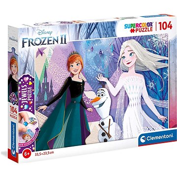 

Clementoni Puzzle s drahokamy Ledové království 2: Sestry 104 dílků