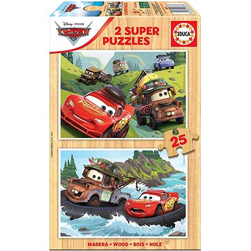 

Educa Dřevěné puzzle Auta 2x25 dílků