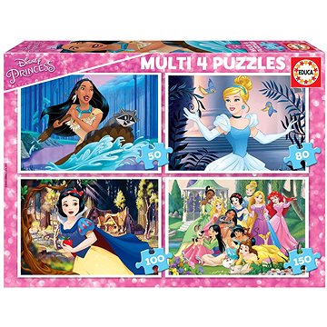 

Educa Puzzle Disney princezny 4v1 (50,80,100,150 dílků)
