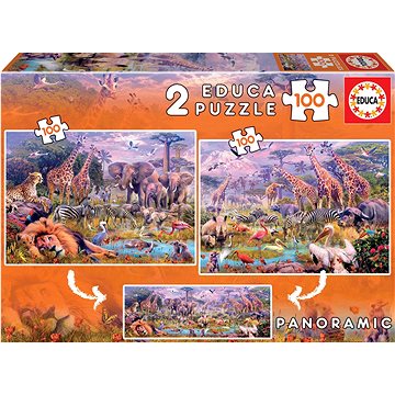 

Educa Puzzle Divoká zvířata 2x100 dílků