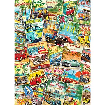 

Eurographics Puzzle Retro cestovatelská koláž 1000 dílků