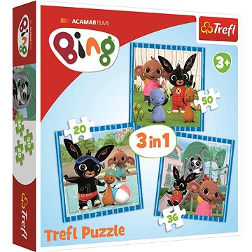 

Trefl Puzzle Bing: Zábava s přáteli 3v1 (20,36,50 dílků)