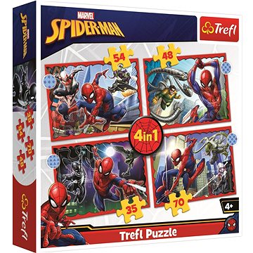

Trefl Puzzle Hrdinný Spiderman 4v1 (35,48,54,70 dílků)