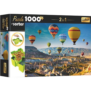 

Trefl Puzzle s třídičem 2v1 Balóny nad Kapadokií 1000 dílků