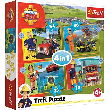 

Trefl Puzzle Statečný požárník Sam 4v1 (35,48,54,70 dílků)