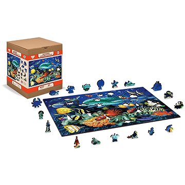 

Wooden city Dřevěné puzzle Dobrodružství pod hladinou 2v1, 400 dílků eko