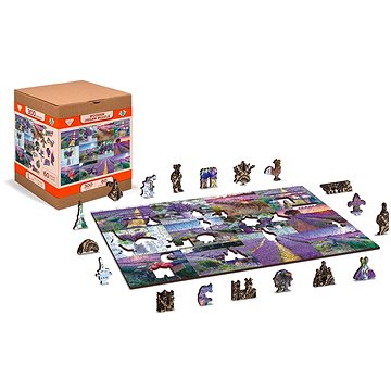 

Wooden city Dřevěné puzzle Levandulová Francie 2v1, 300 dílků eko