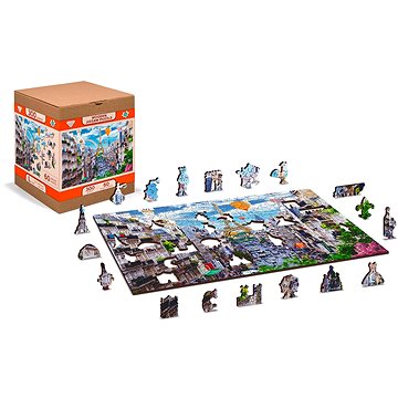 

Wooden city Dřevěné puzzle Rušná Paříž 2v1, 300 dílků eko